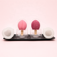 Boîte d'emballage en PET transparent sur mesure en gros avec couvercle pour sucettes glacées en forme de fruit, glaces 3D virales, gelato pop