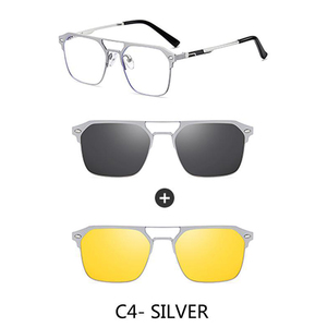 Nuevas gafas de sol polarizadas de tres imanes, gafas de sol magnéticas Anti UV Cilp en gafas de sol de conducción para hombres - Product Image 5