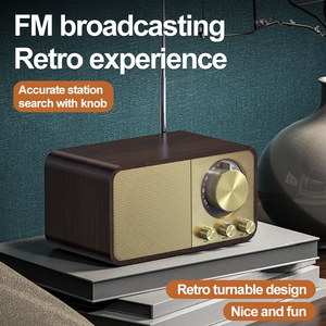 Retro Bằng Gỗ Không Dây Bt Loa Stereo Surround Siêu Bass Loa Siêu Trầm Với AUX FM Đài Phát Thanh Cho PC Máy Tính <span class=keywords><strong>Bluetooth</strong></span> Loa - Product Image 3