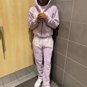 Premium Quality Men's Autumn Street Style <strong>Tracksuit</strong> Hoodie Set Embroidered Front Logo <strong>100</strong>% Cotton Oversized French Outerwear - Product Image 5