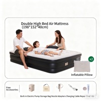 Matelas pneumatique pliable portable avec pompe intégrée, fermeté douce, épaisseur 40 cm, pour la maison et le camping en extérieur