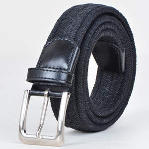 Ceintures pour hommes en jean décontracté tressé en coton doux et extensible, 1-3/8 "de large avec <span class=keywords><strong>corde</strong></span> de cire et paille de couleur mélangée - Product Image 5