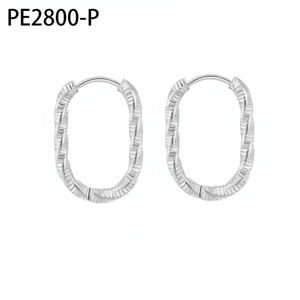 Amy Amy Fashion <b>Hoop</b> Earrings <b>Silver</b> Plated Alloy Women's Classic Jewelry Gift PE2800 - Product Image 1