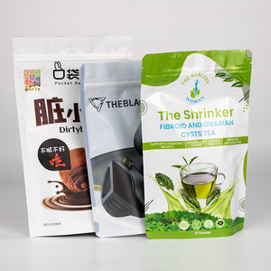 Sacs d'emballage alimentaire imprimés en plastique pour thé Doypack Sac pochette debout à fermeture éclair - Product Image 5