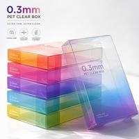 Boîte d'emballage personnalisée portable en PET holographique géométrique, impression numérique/sérigraphie irisée, modèle Zhenpin PR016, cosmétique