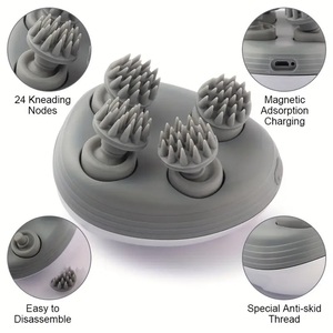 Masajeador de Cabeza de Silicona Portátil, Ligero y Cómodo, con Cuatro Garras Giratorias para Aliviar el Estrés - Product Image 6