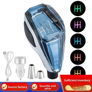 Pommeau de levier de vitesse illuminé par lumière LED ultra activée par le toucher convient à la plupart des voitures sans manette de vitesse à bouton - Product Image 3