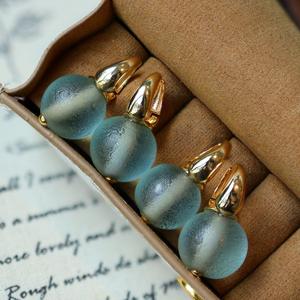 Vefiery Vintage Nepalese Lampwork Glass <b>Earrings</b> Antique Murano Glass Ethnic Women Dangle Huggie <b>Earrings</b> Wholesale - Product Image 4