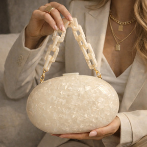 Sac de soirée pour femme, pochette en acrylique, sac de mariage - Product Image 3