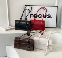 Sac à bandoulière vintage marron en cuir PU verni avec rabat, sac à main pour femme avec poignée supérieure, personnalisable avec logo OEM
