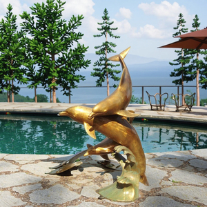 Garneck Figura Decorativa De Delfín De Cristal Con Forma De Delfín, Decoración De Delfín Azul Soplado, Escultura De Animales Marinos, Decoración Del Hogar, Delfín Para Mujer