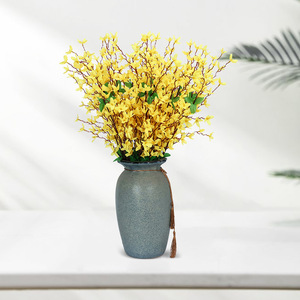 Bouquet de fleurs artificielles de forsythia en soie, couleurs mélangées, décoration d'intérieur, arrangement de mariage, 7 branches - Product Image 4