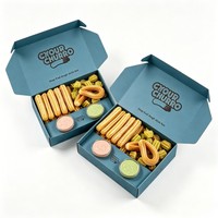 Boîte d'emballage biodégradable pour churros, boîte rectangulaire de qualité alimentaire pour frites avec sauce, vente chaude, boîte à snacks et fast-food