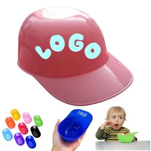 Tazón de Plástico Reutilizable de 8oz con Logotipo Personalizado, Tazón con Forma de Casco de Béisbol, Tazones para Postre para Reuniones Familiares y Fiestas de Cumpleaños - Product Image 1