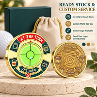 Niveau à bulle de lecture de pente de golf double face en métal pour aide au putting, outil de lecture de pente pour golfeur, cadeau et entraînement