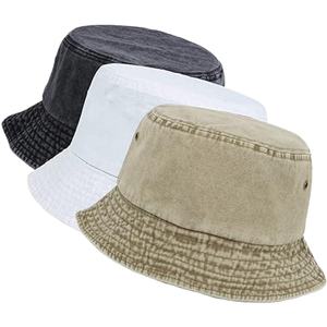 Sombrero de cubo de algodón lavado Unisex diseño de verano al aire libre personalizable hombres y mujeres sombrero de cubo informal - Product Image 2