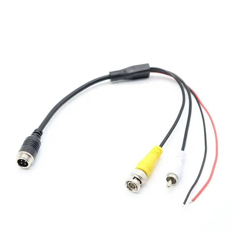4 Pin Car Camera Aviation Cable Conector To Bnc Rca Backup Camera 4 Pin Mini Din To Rca Cable S-Video Male Tv To Rca Converter