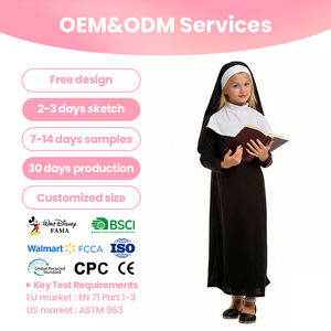 Set Costume da <span class=keywords><strong>Suora</strong></span> Premium Certificato BSCI ISO per Feste a Tema e Rievocazioni Storiche, Direttamente dal Produttore - Product Image 1