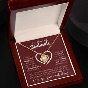 Mon Magnifique Collier Pendentif Nœud d'Amour Classique en Cuivre, Personnalisable avec Carte Texte – Cadeau Romantique pour la Saint-Valentin - Product Image 5