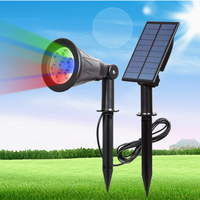Projecteurs solaires rechargeables à panneau poly-silicium, installation facile, lampes à piquet pour allées et aménagements paysagers