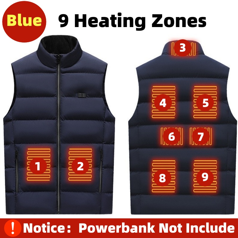 Azul 9 zonas de calefacción