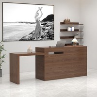 Comptoir de caisse en bois, style luxueux et haut de gamme, pour magasin de vêtements, bar, petit coin, réception