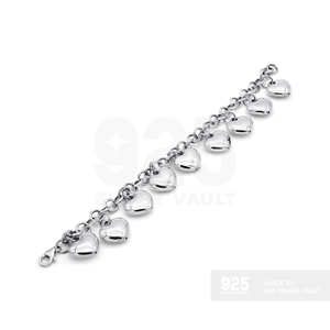 Pulseras de Plata 925 con Dije de Corazón, Diseño Ligero y Duradero, Calidad Superlativa para Mujer - Product Image 2