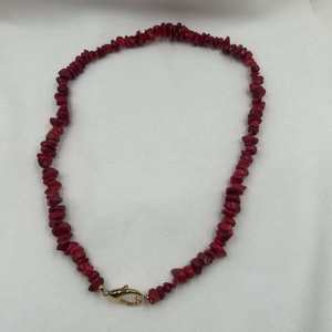 <span class=keywords><strong>Collana</strong></span> alla Moda da 24 Pollici (<span class=keywords><strong>60</strong></span> <span class=keywords><strong>cm</strong></span>) con Quarzo Rosa, Corallo Rosso e Pietre Naturali, Chiusura in Acciaio Inossidabile Placcato Oro 18K - Product Image 4