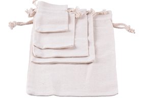 Customizable Logo Organic Cotton Drawstring <b>Bags</b> for Coffee Beans White Recyclable <b>Washed</b> Friendly Pouches for Shopping Packing - Product Image 3