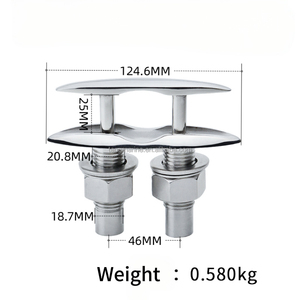 Fabricant Direct – Quincaillerie Marine en Acier Inoxydable 316 Poli Miroir, Griffe Escamotable à Enfoncer pour Bateaux - Product Image 2