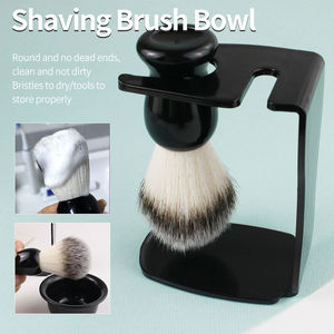 Ensemble de Brosse à Raser avec Bol à Savon Moussant en Silicone Amovible, Outil de Soin du Visage, Porte-Rasoir, Nettoyage Masculin, Finition Mate en Plastique - Product Image 4