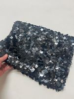 Nouveau tissu en dentelle à sequins et mailles, brodé de perles, idéal pour les robes de mariée et les vêtements faits main.
