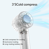 Ventilateur de refroidissement transparent IMYCOO Fashion Rapid Cold Compress avec lumière LED colorée, logo personnalisé, mini ventilateur portable USB