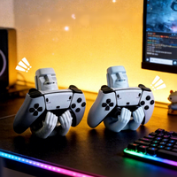 Support de manette de jeu créatif en forme de statue de Moaï, support suspendu pour casque PS5, étagère de rangement de bureau haut de gamme