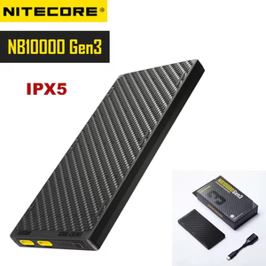 NITECORE NB10000 Gen3 Ultra Lightweight Carbon Fiber Power Bank 10000mAh Mobile Powerbank Dual USB-C 18W 22.5W Fast Charge - Product Image 5