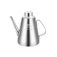 Distributeur d'huile en acier inoxydable 304 avec bec verseur bec d'aigle, anti-goutte, large ouverture, finition brossée pour la cuisine