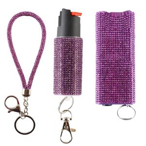 Bling 800 Self Defense Spray Keychain Portable Compact ABS <b>Plastic</b> UV LED Flashlight with Customized Logo for Women Bracelet - Product Image 5