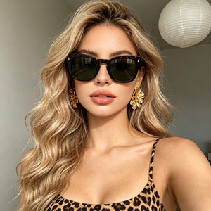 <span class=keywords><strong>Gafas</strong></span> <span class=keywords><strong>de</strong></span> <span class=keywords><strong>Sol</strong></span> <span class=keywords><strong>Polarizadas</strong></span> con Lentes TAC, Diseño Personalizado con Logotipo <span class=keywords><strong>de</strong></span> Marca 2026, Unisex, para <span class=keywords><strong>Mujer</strong></span>, Acetato, Verde Grisáceo, Cuadradas, Protección UV400, para Conducir - Product Image 2