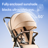 Poussette de voyage ultra-légère et portable, pliage à une main, compacte, siège réversible pour avion, capote complète, 4 roues, assise