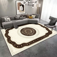 Tapis de luxe pour salon, décoration de la maison, tapis dorés de grande taille, tapis d'appoint pour canapé, tapis de sol doux antidérapant lavable