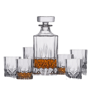Lot de 7 carafes <span class=keywords><strong>à</strong></span> whisky en cristal personnalisées et <span class=keywords><strong>verres</strong></span> <span class=keywords><strong>à</strong></span> whisky pour liqueur Bourbon Vodka <span class=keywords><strong>rhum</strong></span> vin dans une boîte cadeau - Product Image 3