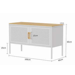 Moderner Einfacher Metall-TV-Schrank Einfacher TV-Tischständer Stahl-Aufbewahrungsschrank - Product Image 2