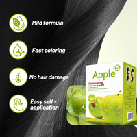 VOJO Marque privée Teinture capillaire naturelle et biologique à la pomme Soin et conditionnement des cheveux sans ammoniaque Crème de coloration des cheveux à 100% de couverture grise
