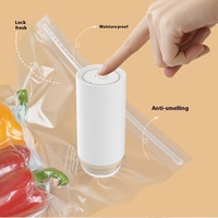 Scelleuse sous vide électrique rechargeable par USB Mini machine de conservation des aliments portable domestique Pompe à vide en plastique pour garder les aliments frais