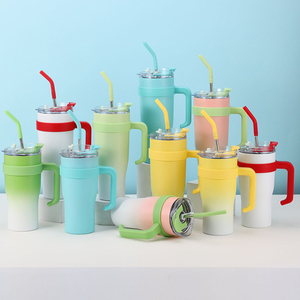 Taza metálica de 40 oz al por mayor, tazas de regalo para empresas, taza de café con aislamiento al vacío con pajita y tapa para acampar al aire libre - Product Image 2