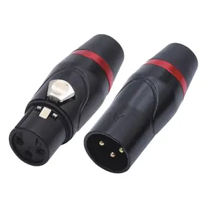 Conector xlr de 3 pinos para microfone, câmera phantom power mixer, amplificador de áudio