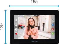 Vidéophone IP360 H.264 Full-Duplex XTS IP30 BK de fabrication italienne, ultra moderne, avec affichage audio, verrouillage mains libres et installation facile