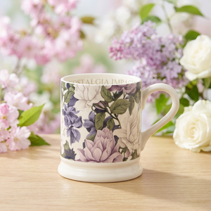 Customized Pastoral Style Artistic Ceramic Coffee <b>Mug</b> Set Floral Pattern Tall Design High-End Feel Gift Box Packaging Spoon Hot - Product Image 5