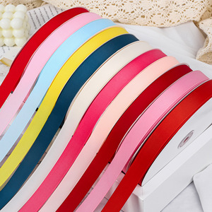 Nine-Colored Ribbon Satin Ribbon 10mm 50m Woven Polyester Solid Color Gift Packaging Diy Hair Accessories Baking Decorations - Product Image 3