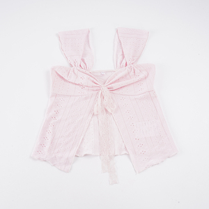Top de Tirantes Finos con Encaje Transpirable y Delicado, Estilo Fresco y Dulce, para Adolescentes - Product Image 2